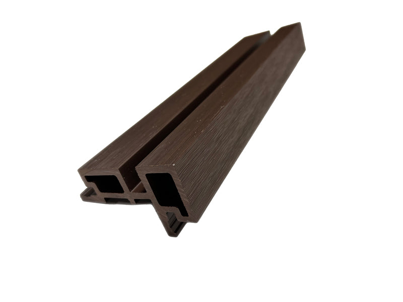 Coffee Slat Seamless Corner Trim for 5 Strip 1" Wide Slat Panels