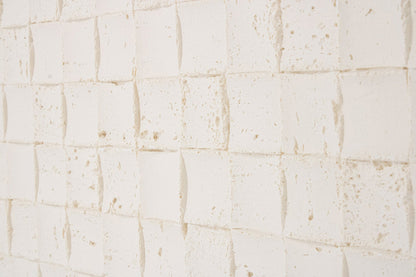 Beige 3D Mosaic Stone Wall Tile – Lightweight Travertine Wall Paneling for Indoor & Outdoor