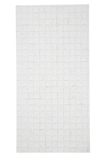 White 3D Mosaic Stone Wall Tile – Lightweight Travertine Wall Paneling for Indoor & Outdoor