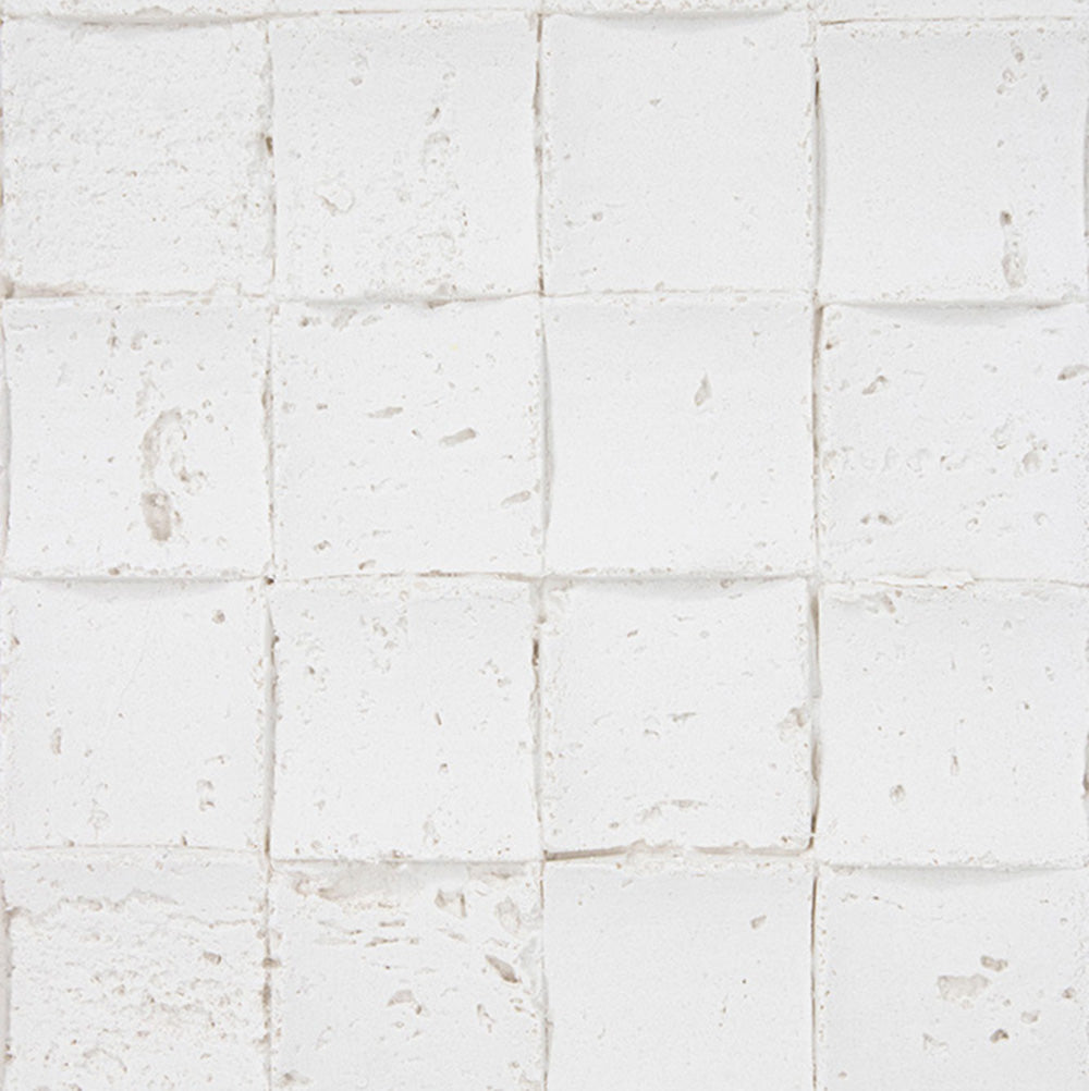 White 3D Mosaic Stone Wall Tile – Lightweight Travertine Wall Paneling for Indoor & Outdoor
