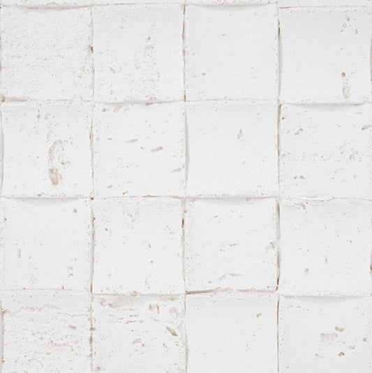 White 3D Mosaic Stone Wall Tile – Lightweight Travertine Wall Paneling for Indoor & Outdoor