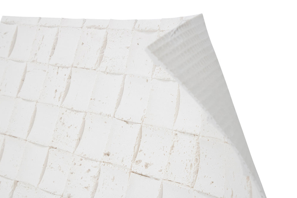 White 3D Mosaic Stone Wall Tile – Lightweight Travertine Wall Paneling for Indoor & Outdoor