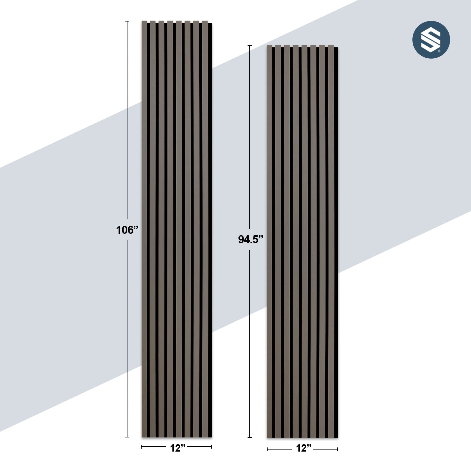 Pebble Gray Acoustic Slat Wood Paneling for Soundproofing Walls