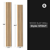Maple With Black Accents With Black Accents Wood Slat Panels for Walls ...