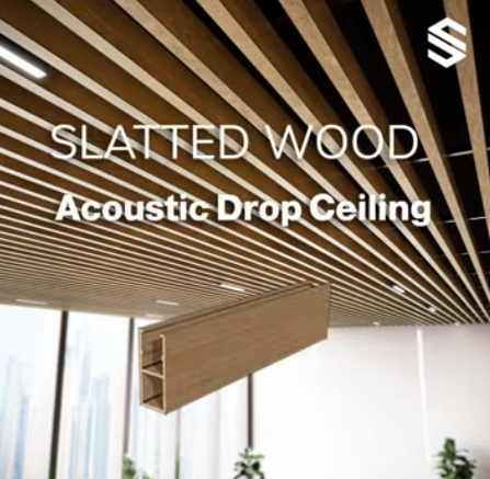 Load video: How to install slatted wood drop-ceiling