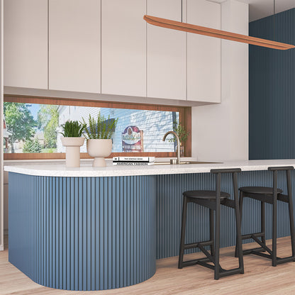 FlexForm™ Seamless Flexible Fluted Wall Panels – Midnight Blue