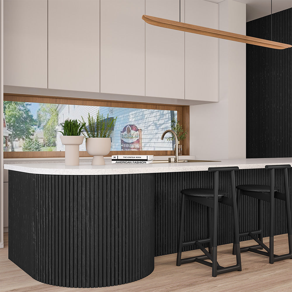 FlexForm™ Seamless Flexible Fluted Wall Panels – Ultra Black