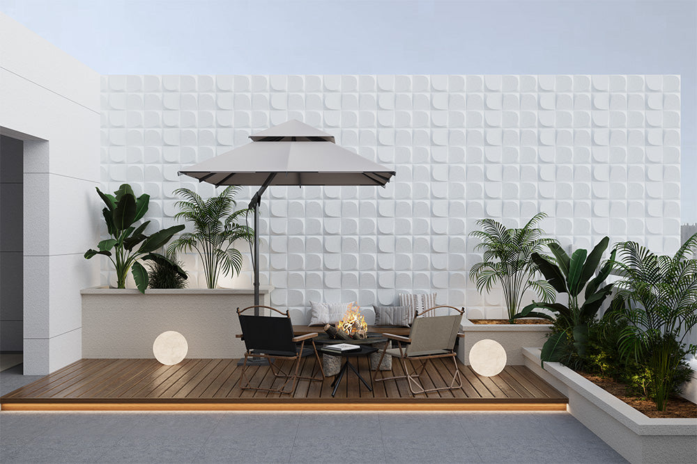 White 3D Stone Wall Tile – Lightweight Decorative Panels for Walls, Interior & Outdoor Wall Decor
