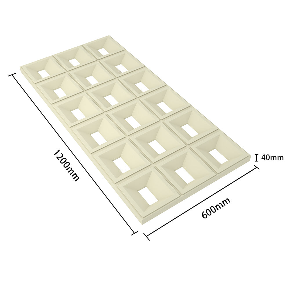 Beige PU Hollow Bricks Wall Partition – Modern Room Divider & Outdoor Privacy Screen
