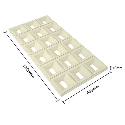 Beige PU Hollow Bricks Wall Partition – Modern Room Divider & Outdoor Privacy Screen