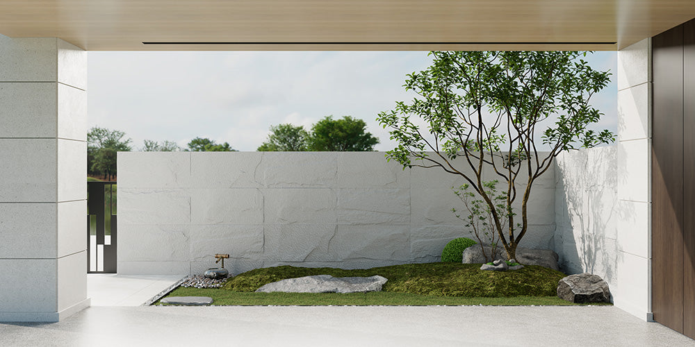 White Faux Stone Wall Panels – Waterproof 3D Wall Tile for Interior & Exterior Decor