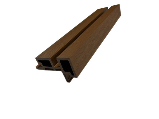 Weathered Teak Slat Seamless Corner Trim for 5 Strip 1" Wide Slat Panels