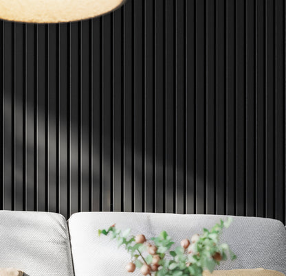 Ultra Black Acoustic Slat Wood Paneling for Soundproofing Walls