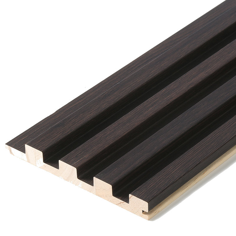 Kona Brown Wood Slat Panels for Walls - Stout (94" Long or 106" Long) x (5 3/4" Width)