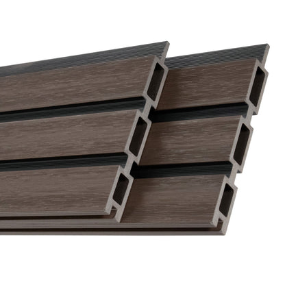 Slat Solution™ All-Weather WPC Composite Fence Slat Panel System – American Walnut