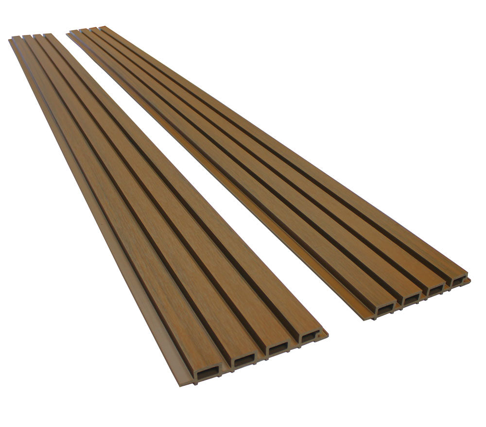 Weathered Teak Exterior Slat Wall Paneling for Outdoors