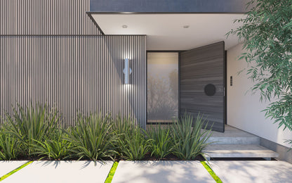 Arctic Oak With Black Accents Slat Wall Paneling for Outdoors