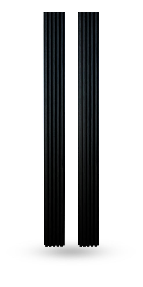 Black Exterior Slat Siding Outdoor Wall Cladding Panels 5 Strip: 1" Wide Slats