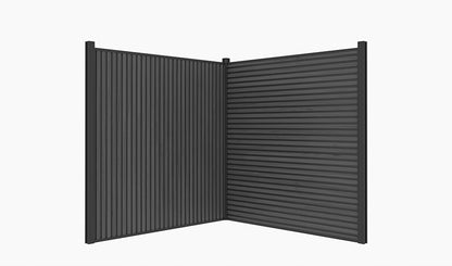 All-Weather WPC Composite Fence Slat Panel System - Black