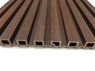 Dark Brown Exterior Slat Siding Outdoor Wall Cladding Panels 5 Strip ...