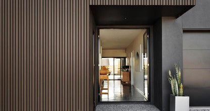 Dark Brown Exterior Slat Wall Paneling for Outdoors