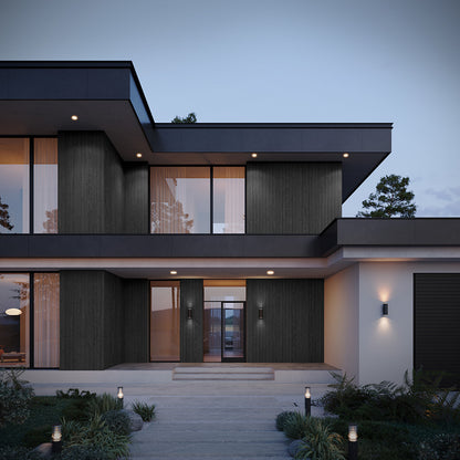 Enhanced Grain Wood-Like Composite Siding, Exterior Wall Paneling - Ebony