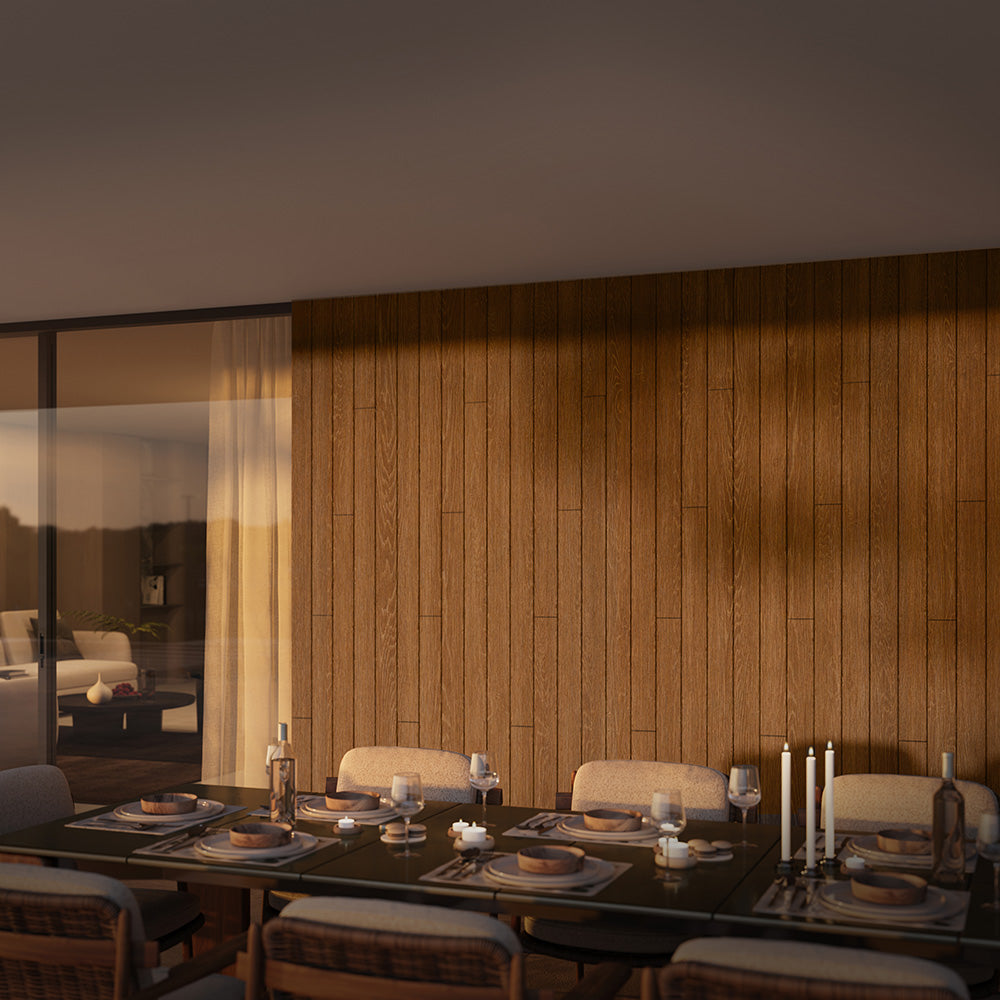 Enhanced Grain Wood-Like Composite Siding, Exterior Wall Paneling - Peruvian Teak