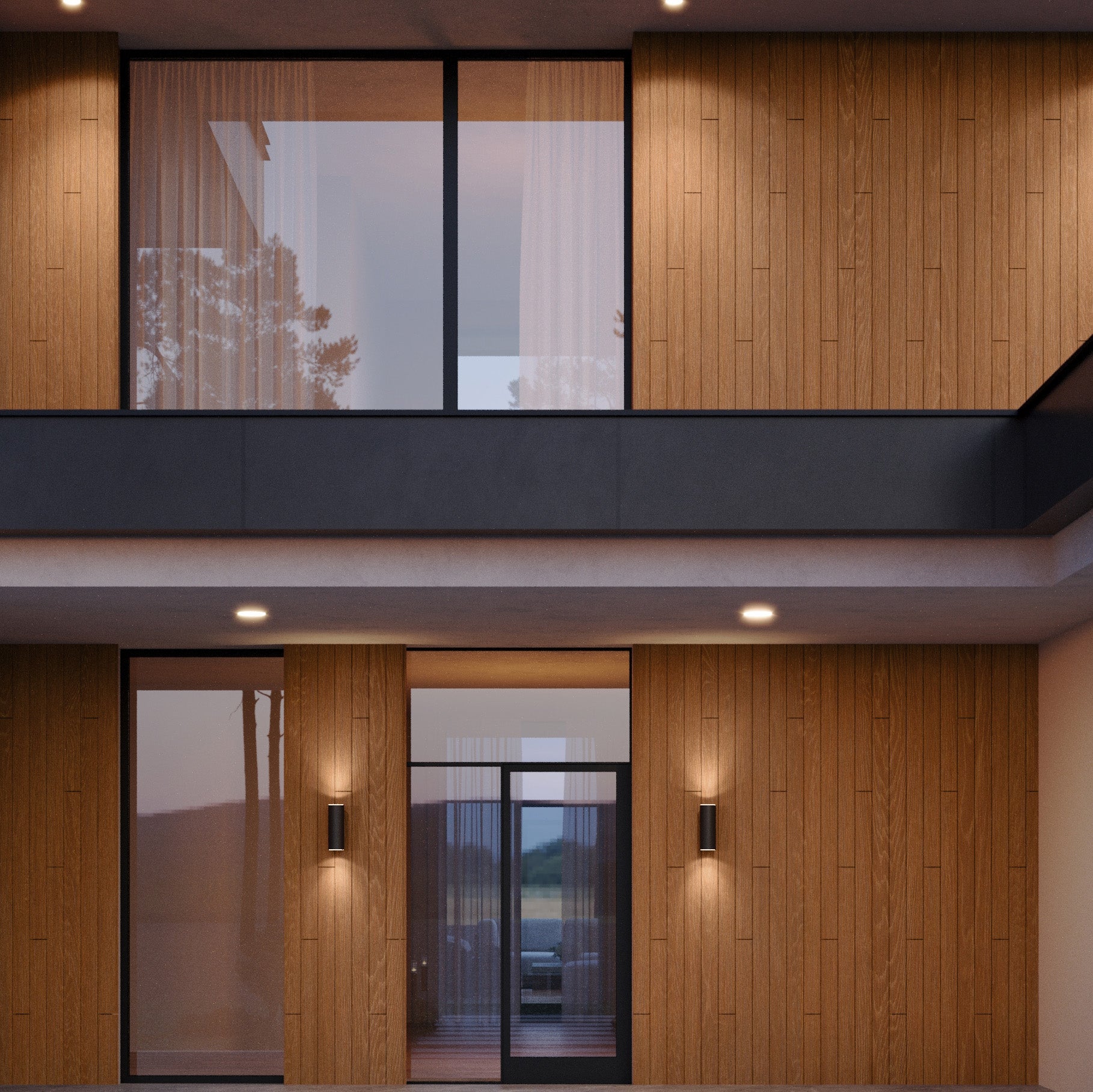 Enhanced Grain Wood-Like Composite Siding, Exterior Wall Paneling - Peruvian Teak