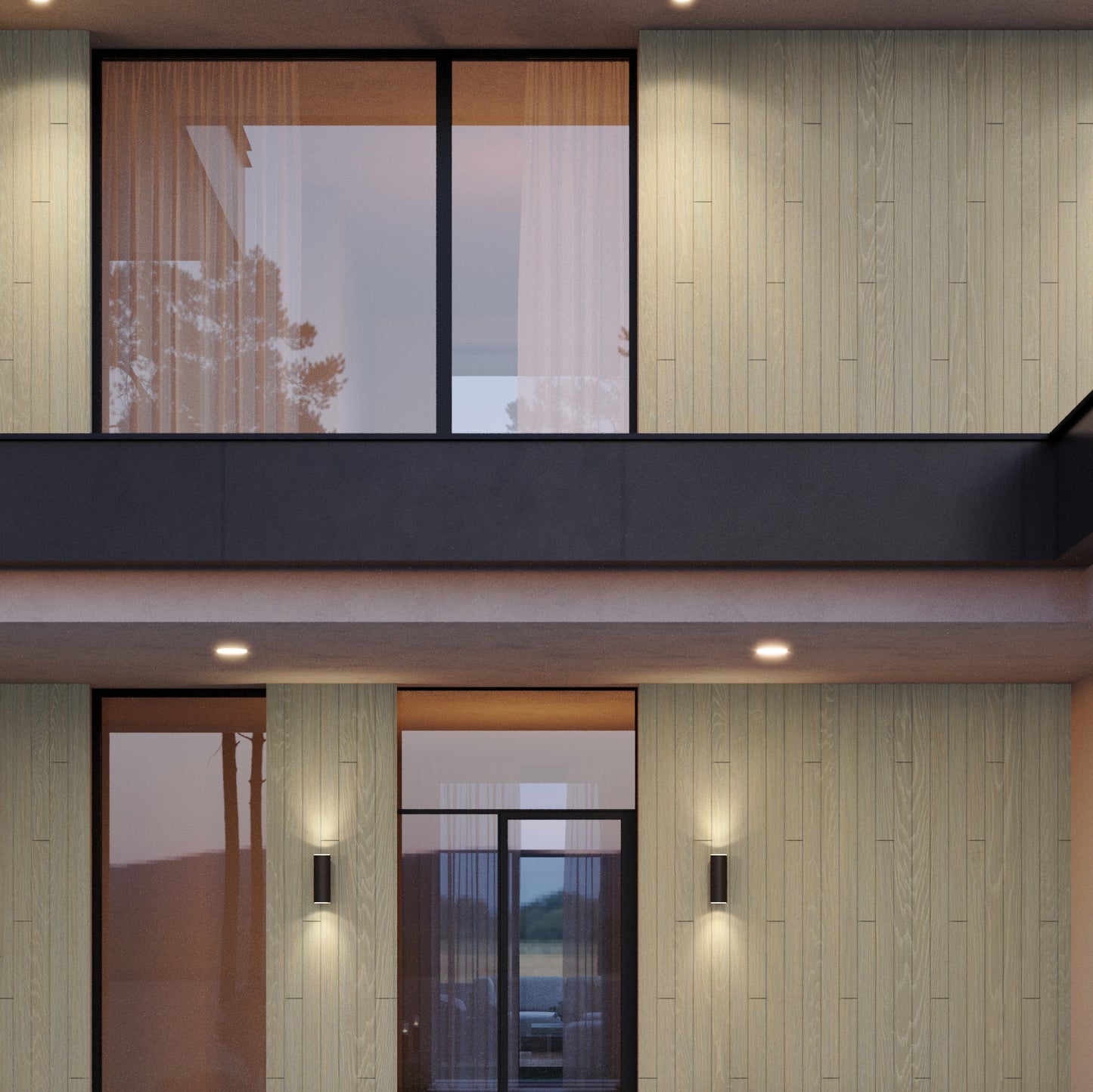 Enhanced Grain Wood-Like Composite Siding, Exterior Wall Paneling - Arctic Oak