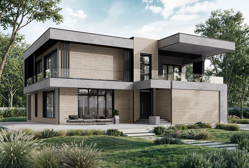 Enhanced Grain Wood-Like Composite Siding, Exterior Wall Paneling - Weathered Oak