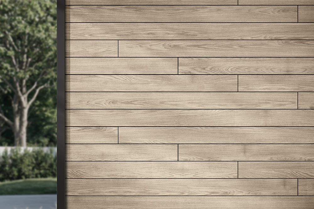 Enhanced Grain Wood-Like Composite Siding, Exterior Wall Paneling - Weathered Oak