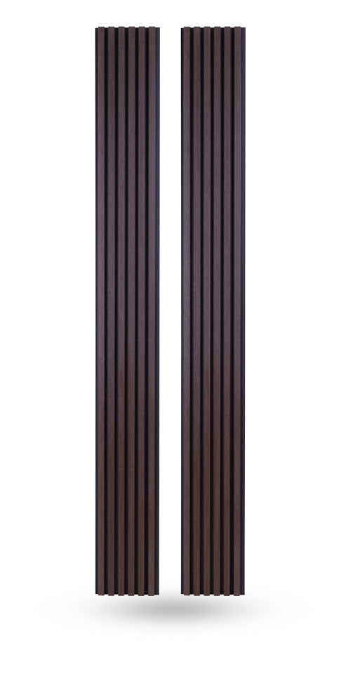 Dark Brown With Black Accents Exterior Slat Siding Outdoor Wall Cladding Panels 5 Strip: 1" Wide Slats