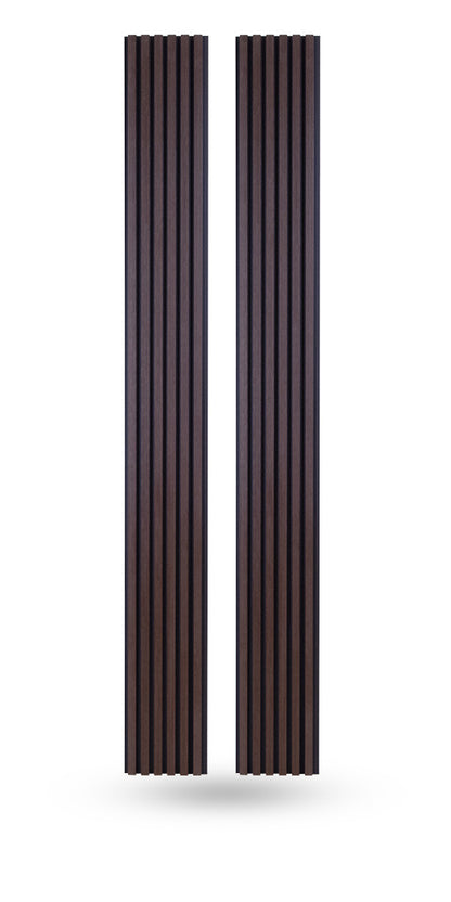 Dark Brown With Black Accents Exterior Slat Siding Outdoor Wall Cladding Panels 5 Strip: 1" Wide Slats
