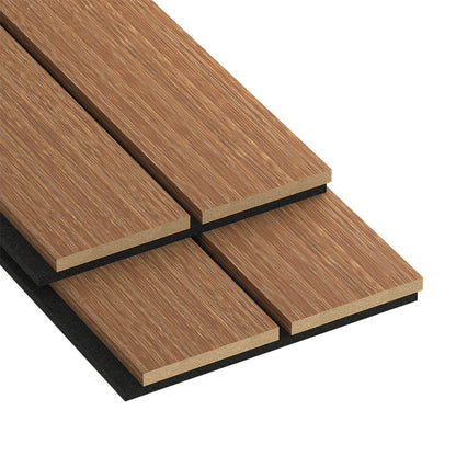 Combo-Slat Alternating Widths Acoustic Wood Wall Panels - Maple
