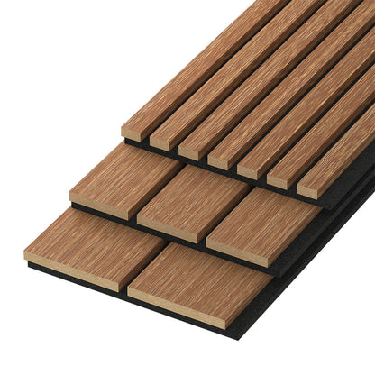 Combo-Slat Alternating Widths Acoustic Wood Wall Panels - Maple