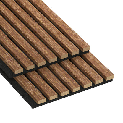 Combo-Slat Alternating Widths Acoustic Wood Wall Panels - Maple