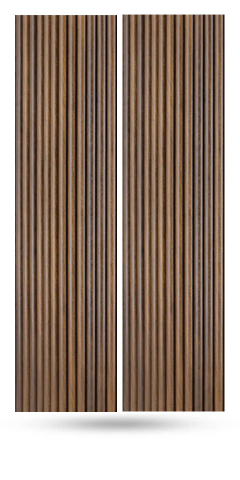 Flexible Tambour Wood Panels For Interior Walls Decorative Fluted Siding Cladding - Antique Oak 1" Standard Bead