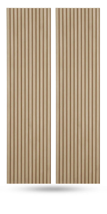Flexible Tambour Wood Panels For Interior Walls Decorative Fluted Siding Cladding - Champagne Oak 1" Standard Bead