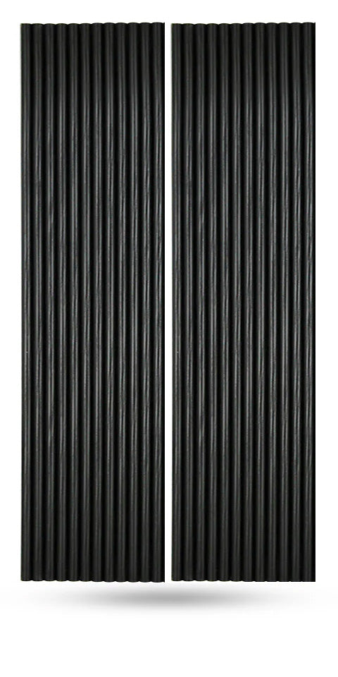 Flexible Tambour Wood Panels For Interior Walls Decorative Fluted Siding Cladding - Ultra Black 1" Standard Bead