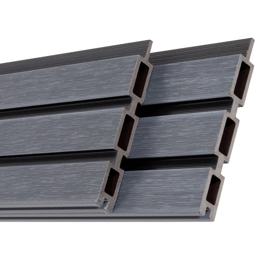 All-Weather WPC Composite Fence Slat Panel System - Graphite Charcoal Gray