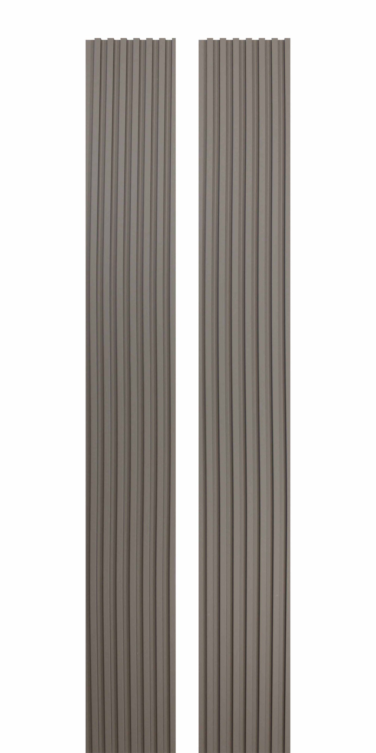 Gray Ridged Slats Pebble Gray Slat Wood Panels for Walls - Sleek (106