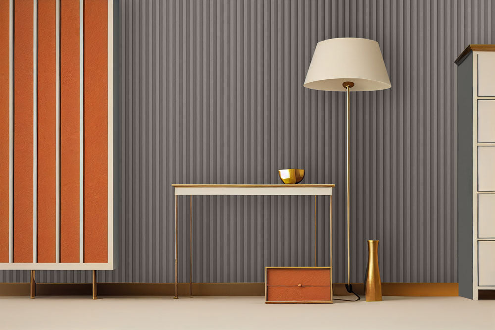 Pebble Gray Slat Wood Panels for walls