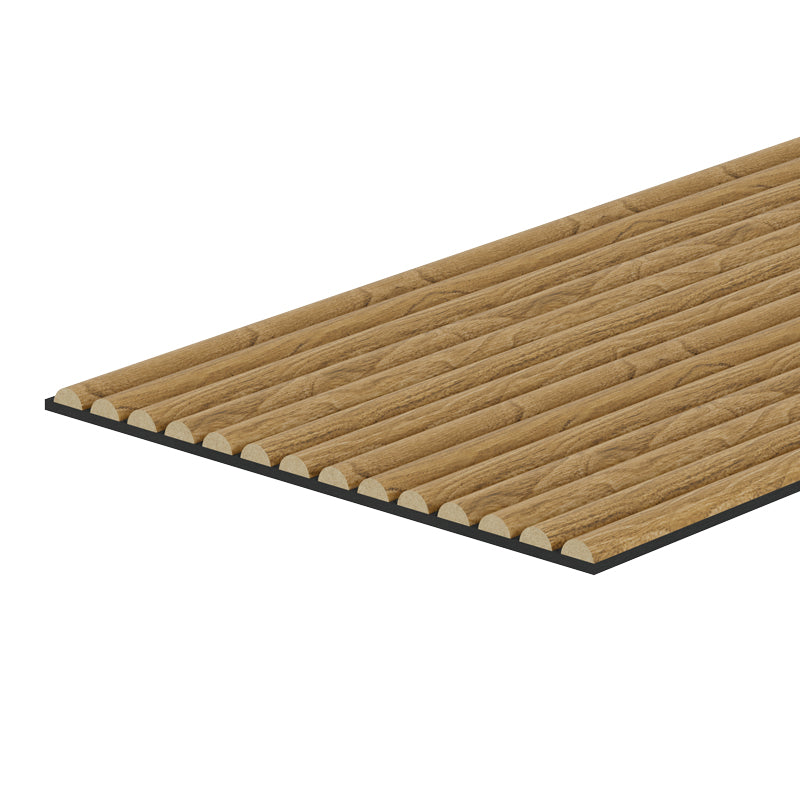 Half-Round Wood Column Acoustic Sound Panel for Walls - Teak