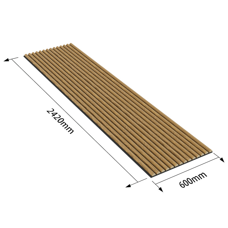 Half-Round Wood Column Acoustic Sound Panel for Walls - Teak