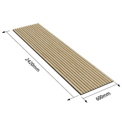 Half-Round Wood Column Acoustic Sound Panel for Walls - American Oak