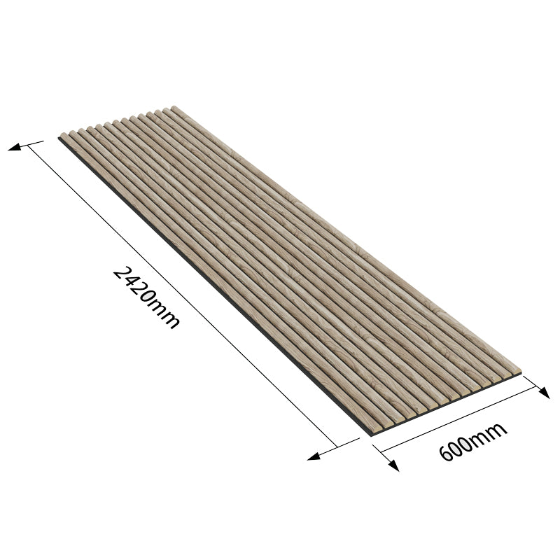 Half-Round Wood Column Acoustic Sound Panel for Walls - White Oak