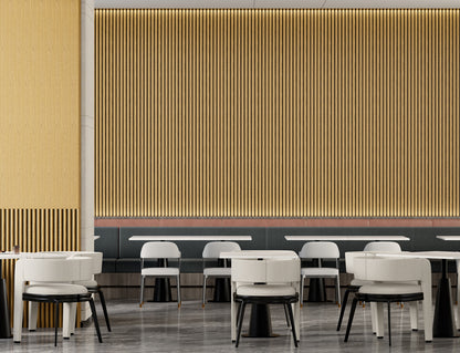 Half-Round Wood Column Acoustic Sound Panel for Walls - Teak