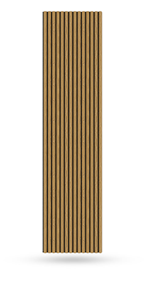 Half-Round Wood Column Acoustic Sound Panel for Walls - Teak