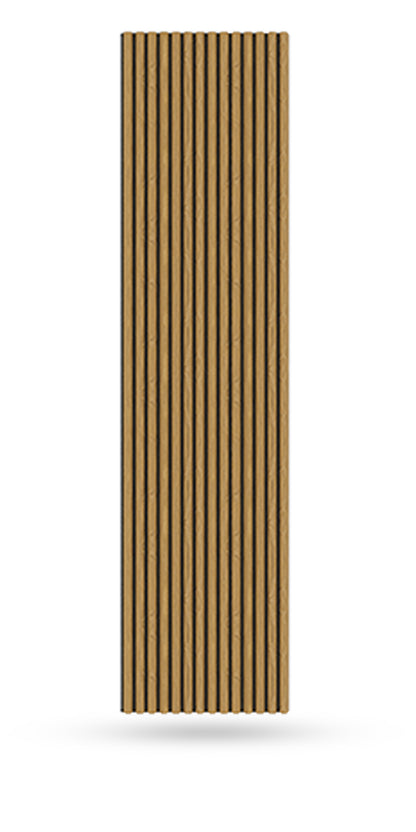 Half-Round Wood Column Acoustic Sound Panel for Walls - Teak