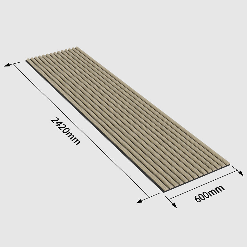 Half-Round Wood Column Acoustic Sound Panel for Walls -Gray Oak